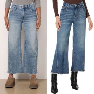 Evereve Kut from the Kloth Meg Appreciation Wide Leg Seam Jeans